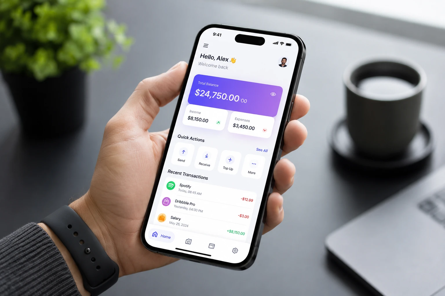 موکاپ موبایل برای نمایش طراحی رابط کاربری اپلیکیشن